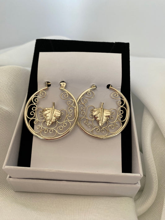 .925 Silver Filigree Earrings