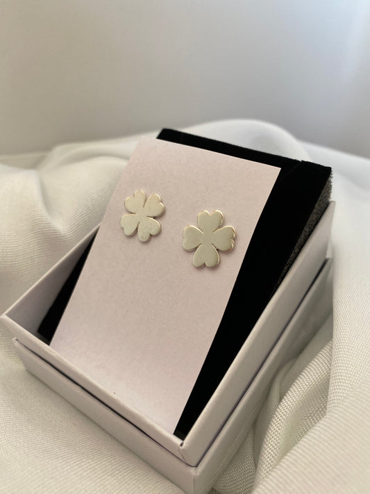 .925 Silver Clover Earrings